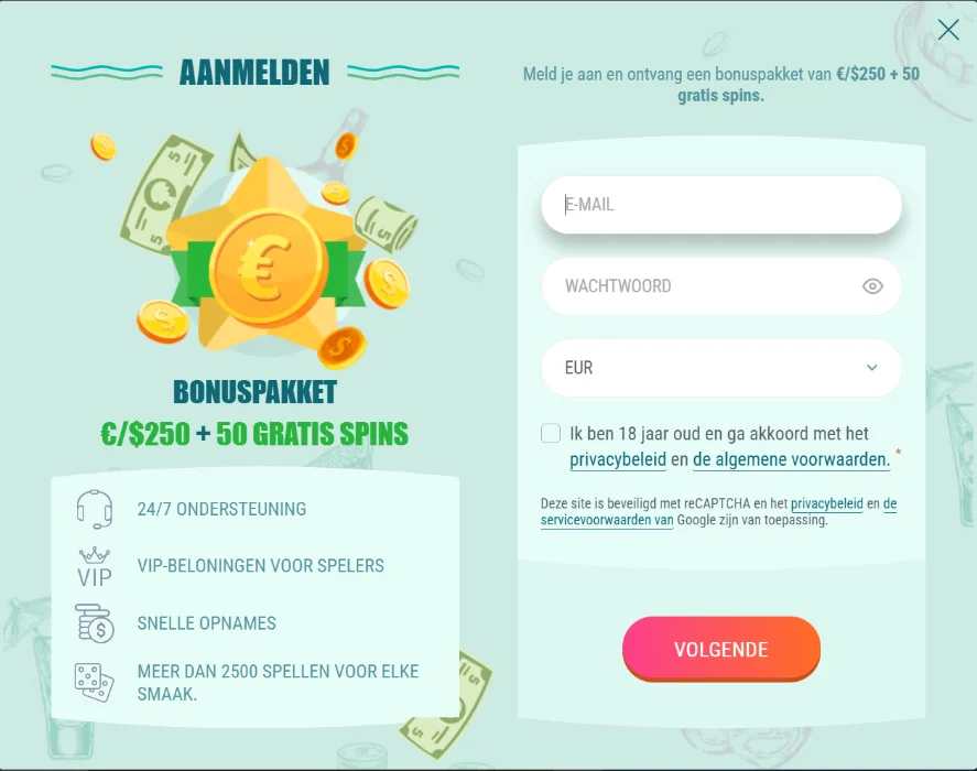 Spinia Casino Registreren en Inloggen